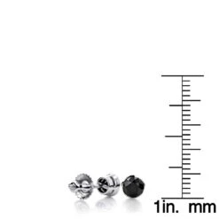 14K White Gold Black Diamond Stud Earrings Bezel Set 0.75ct -Its Hot Jewelry Shop 14k gold black diamond stud earrings bezel set 075ct p 6046 rulerwh