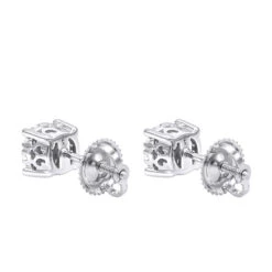 14K White Gold Cluster Diamond Stud Earrings 0.35ct By Luxurman 11 14K White Gold Cluster Diamond Stud Earrings 0.35ct By Luxurman -Its Hot Jewelry Shop 14k gold cluster diamond stud earrings 035ct by luxurman backwh