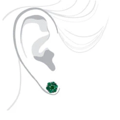 14K White Gold Cluster Emerald Stud Earrings 4ct 13 14K White Gold Cluster Emerald Stud Earrings 4ct -Its Hot Jewelry Shop 14k gold cluster emerald stud earrings 400ct p 5963 bodwh