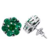 14K White Gold Cluster Emerald Stud Earrings 4ct 2 14K White Gold Cluster Emerald Stud Earrings 4ct -Its Hot Jewelry Shop 14k gold cluster emerald stud earrings 400ct p 5963 wh