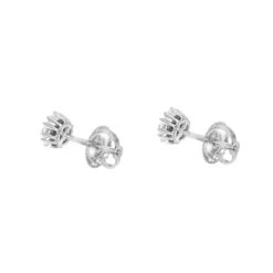 14K White Gold Cluster Flower Diamond Stud Earrings For Women 0.25ct By Luxurman 11 14K White Gold Cluster Flower Diamond Stud Earrings For Women 0.25ct By Luxurman -Its Hot Jewelry Shop 14k gold cluster flower diamond stud earrings for women 025ct by luxurman backwh