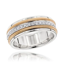 Men's 14K Yellow/Rose Gold Comfort Fit Diamond Wedding/Eternity Band Luxurman 0.9c 13 Men's 14K Yellow/Rose Gold Comfort Fit Diamond Wedding/Eternity Band Luxurman 0.9c -Its Hot Jewelry Shop 14k gold comfort fit diamond wedding band 090ct p 6697 boxtt