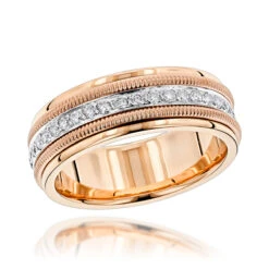 Men's 14K Yellow/Rose Gold Comfort Fit Diamond Wedding/Eternity Band Luxurman 0.9c 12 Men's 14K Yellow/Rose Gold Comfort Fit Diamond Wedding/Eternity Band Luxurman 0.9c -Its Hot Jewelry Shop 14k gold comfort fit diamond wedding band 090ct p 6697 ro
