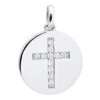 14K White Gold Cross In A Circle Diamond Pendant 0.33ct -Its Hot Jewelry Shop 14k gold cross in a circle diamond pendant 033ct p 27295 white 20220426 20220601