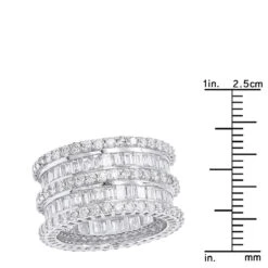 18K White Gold Designer Baguette Round Diamond Eternity Ring 7.8ct By Luxurman 11 18K White Gold Designer Baguette Round Diamond Eternity Ring 7.8ct By Luxurman -Its Hot Jewelry Shop 14k gold designer baguette round diamond eternity ring 78ct by luxurman rulerwh