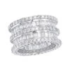 18K White Gold Designer Baguette Round Diamond Eternity Ring 7.8ct By Luxurman -Its Hot Jewelry Shop 14k gold designer baguette round diamond eternity ring 78ct by luxurman wh