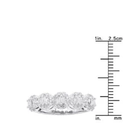 14K White Gold Designer Diamond Cluster Band 0.89ct 13 14K White Gold Designer Diamond Cluster Band 0.89ct -Its Hot Jewelry Shop 14k gold designer diamond cluster band 089ct p 6094 rulerwh
