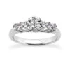 14K White Gold Designer Handcrafted Diamond Engagement Ring 0.68ct