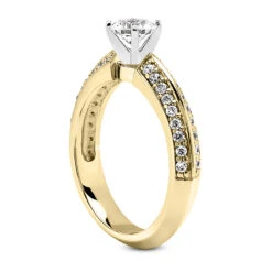 14K White Gold Designer Prong Set Round Diamond Engagement Ring 0.70ct -Its Hot Jewelry Shop 14k gold designer diamond engagement ring 070ct p 26370 back yellow 20220426