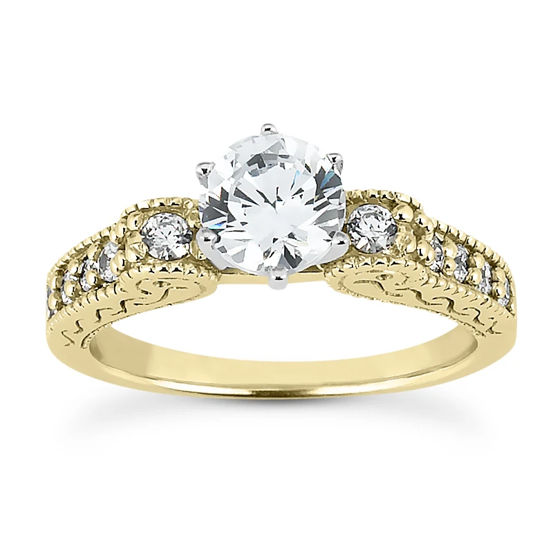 14K White Gold Designer Diamond Engagement Ring 0.73ct 4 14K White Gold Designer Diamond Engagement Ring 0.73ct - Image 2