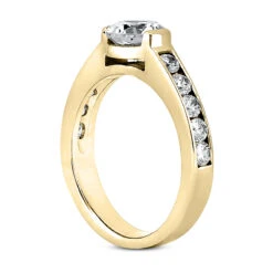 14K White Gold Channel And Bezel Set Diamond Engagement Ring 0.80ct 15 14K White Gold Channel And Bezel Set Diamond Engagement Ring 0.80ct -Its Hot Jewelry Shop 14k gold designer diamond engagement ring 080ct p 25912 back yellow 20220426