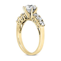14K White Gold 7 Stone Diamond Engagement Ring 0.92ct 15 14K White Gold 7 Stone Diamond Engagement Ring 0.92ct -Its Hot Jewelry Shop 14k gold designer diamond engagement ring 092ct p 26591 back yellow 20220426
