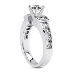 14K White Gold Designer Diamond Engagement Ring 1.28ct -Its Hot Jewelry Shop 14k gold designer diamond engagement ring 128ct p 25950 back white 20220426