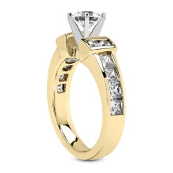 14K White Gold Designer Diamond Engagement Ring 1.28ct -Its Hot Jewelry Shop 14k gold designer diamond engagement ring 128ct p 25950 back yellow 20220426