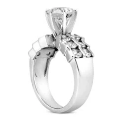 14K White Gold Designer Prong And Channel Set Diamond Engagement Ring 1.46ct 14 14K White Gold Designer Prong And Channel Set Diamond Engagement Ring 1.46ct -Its Hot Jewelry Shop 14k gold designer diamond engagement ring 146ct p 25956 back white 20220426