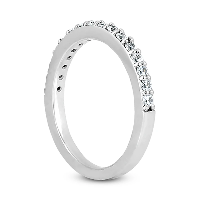 Ultra Thin 14K White Gold Designer Diamond Engagement Ring Band 0.19ct 6 Ultra Thin 14K White Gold Designer Diamond Engagement Ring Band 0.19ct - Image 4