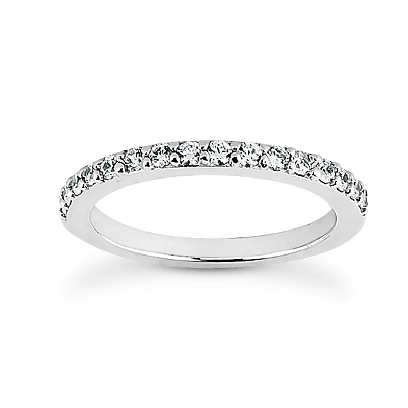 Ultra Thin 14K White Gold Designer Diamond Engagement Ring Band 0.19ct 3 Ultra Thin 14K White Gold Designer Diamond Engagement Ring Band 0.19ct