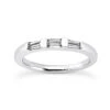 14K White Gold Baguette Diamond Engagement Ring Band 0.23ct