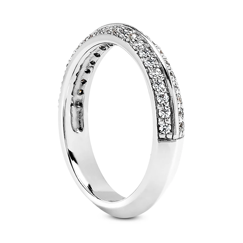 14K White Gold Prong Diamond Engagement Ring Band 0.23ct 6 14K White Gold Prong Diamond Engagement Ring Band 0.23ct - Image 4