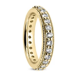 14K White Gold Designer Milgrain Diamond Engagement Ring Band 0.36ct -Its Hot Jewelry Shop 14k gold designer diamond engagement ring band 036ct p 26200 back yellow 20220426