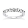 Ultra Thin 14K White Gold Designer Diamond Engagement Ring Band 0.37ct