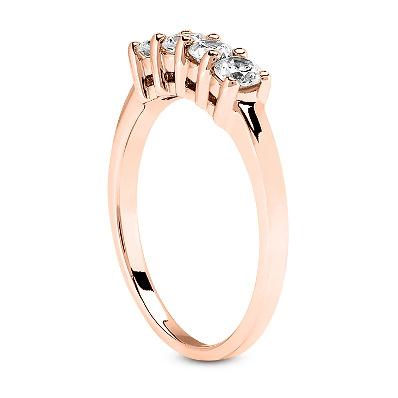 14K White Gold 4 Stone Diamond Engagement Ring Band 0.40ct 8 14K White Gold 4 Stone Diamond Engagement Ring Band 0.40ct - Image 6