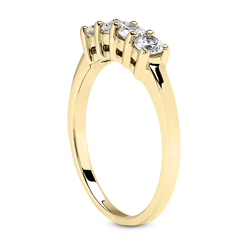 14K White Gold 4 Stone Diamond Engagement Ring Band 0.40ct 7 14K White Gold 4 Stone Diamond Engagement Ring Band 0.40ct - Image 5