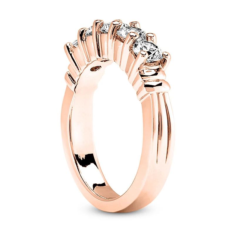 Thin 14K White Gold Designer Diamond Engagement Ring Band 0.50ct 8 Thin 14K White Gold Designer Diamond Engagement Ring Band 0.50ct - Image 6