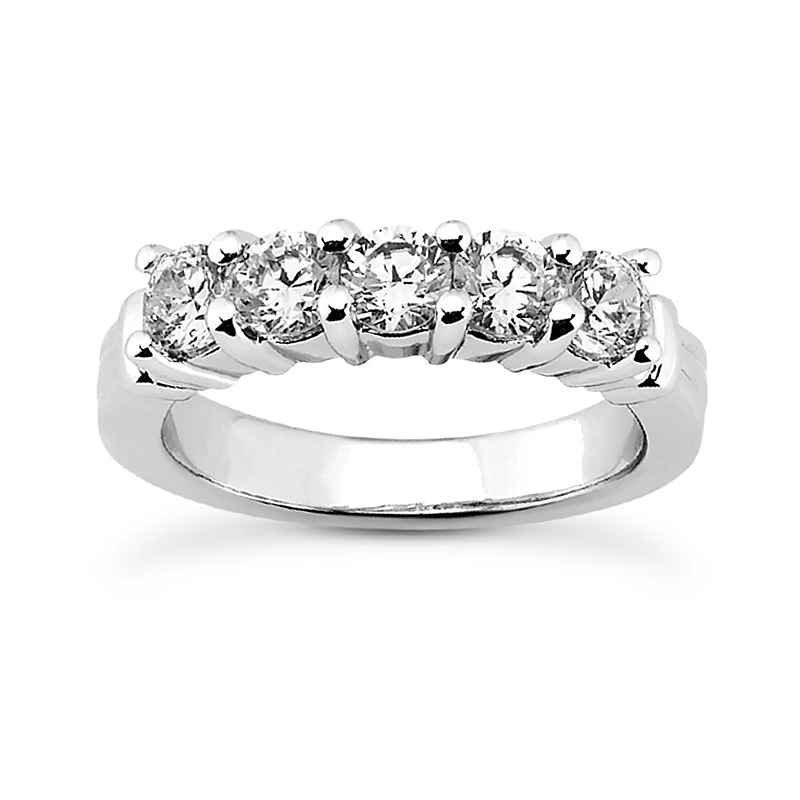Thin 14K White Gold Designer Diamond Engagement Ring Band 0.50ct 3 Thin 14K White Gold Designer Diamond Engagement Ring Band 0.50ct