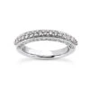 14K White Gold Designer Milgrain Diamond Engagement Ring Band 0.54ct
