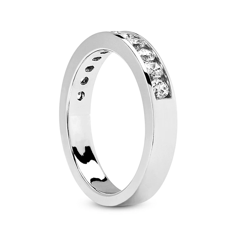 14K White Gold Round Diamond Engagement Ring Band 0.55ct 6 14K White Gold Round Diamond Engagement Ring Band 0.55ct - Image 4