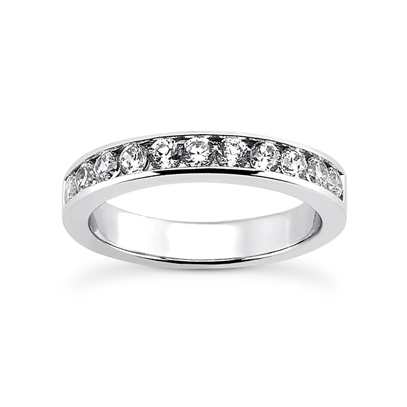 14K White Gold Round Diamond Engagement Ring Band 0.55ct 3 14K White Gold Round Diamond Engagement Ring Band 0.55ct