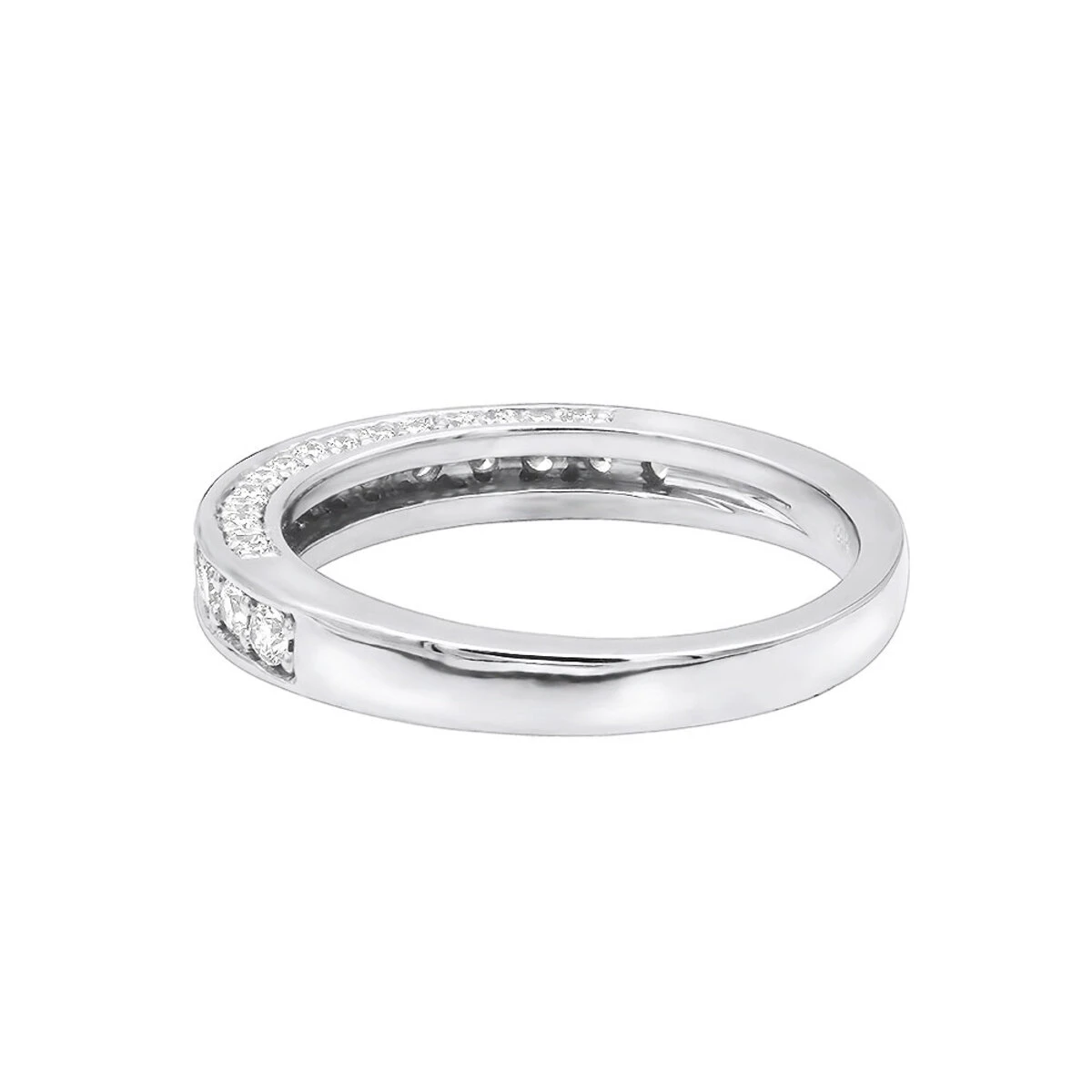 Thin 14K White Gold Designer Diamond Engagement Ring Band 0.72ct 6 Thin 14K White Gold Designer Diamond Engagement Ring Band 0.72ct - Image 4