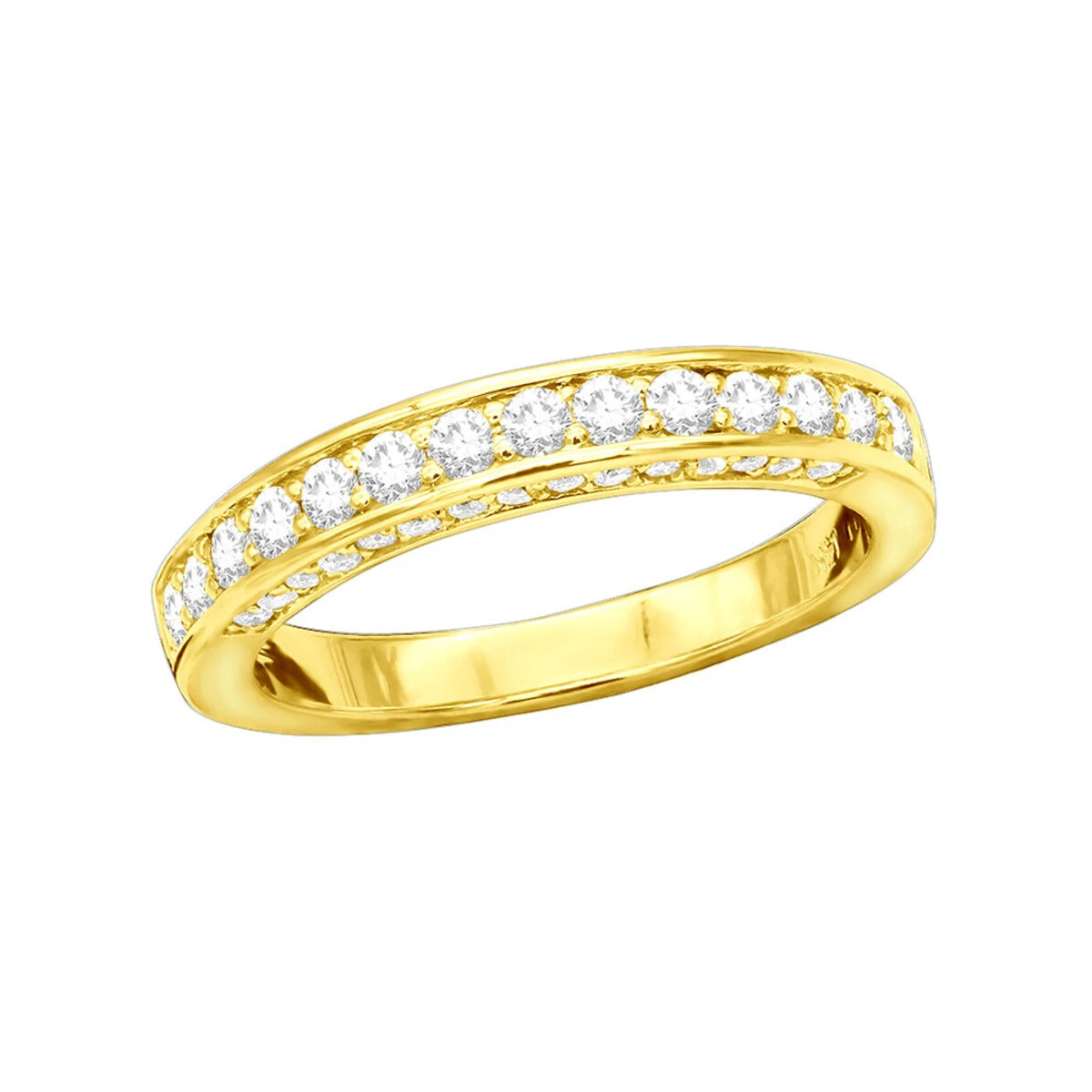 Thin 14K White Gold Designer Diamond Engagement Ring Band 0.72ct 4 Thin 14K White Gold Designer Diamond Engagement Ring Band 0.72ct - Image 2