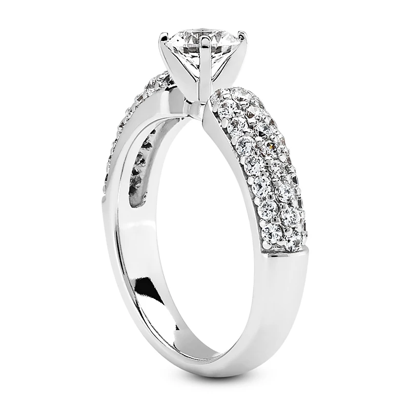 14K White Gold Designer Diamond Engagement Ring Set 1.77ct 11 14K White Gold Designer Diamond Engagement Ring Set 1.77ct - Image 9