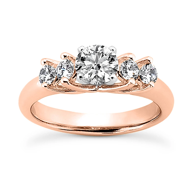 14K White Gold Designer Prong Set Diamond Engagement Ring Set 1ct 8 14K White Gold Designer Prong Set Diamond Engagement Ring Set 1ct - Image 6