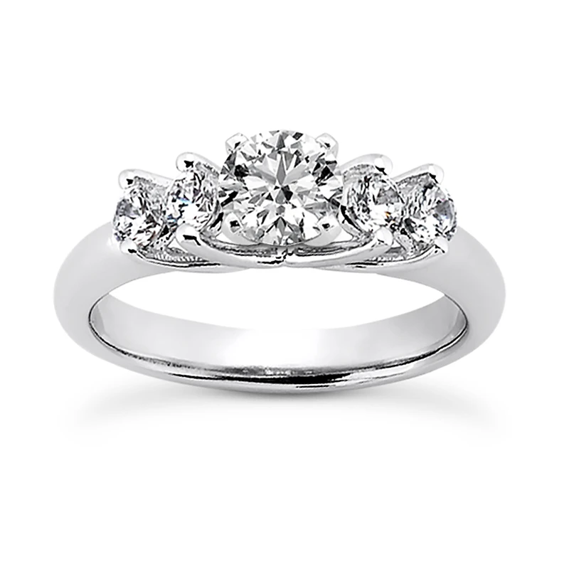 14K White Gold Designer Prong Set Diamond Engagement Ring Set 1ct 6 14K White Gold Designer Prong Set Diamond Engagement Ring Set 1ct - Image 4