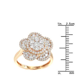 14K Rose Gold Designer Diamond Flower Ladies Cocktail Ring 1.5ct By Luxurman 11 14K Rose Gold Designer Diamond Flower Ladies Cocktail Ring 1.5ct By Luxurman -Its Hot Jewelry Shop 14k gold designer diamond flower ladies cocktail ring 15ct by luxurman rulerro