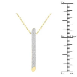 14K Yellow Gold Designer Vertical Diamond Bar Necklace Ladies Pendant With Chain 0.5ct 11 14K Yellow Gold Designer Vertical Diamond Bar Necklace Ladies Pendant With Chain 0.5ct -Its Hot Jewelry Shop 14k gold designer vertical diamond bar necklace ladies pendant with chain 803215 rulerye