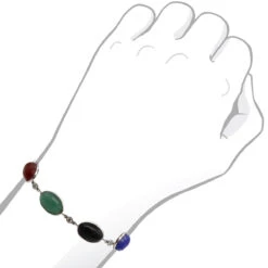 14K White Gold Diamond And Multi Color Scarab Bracelet 0.72ct -Its Hot Jewelry Shop 14k gold diamond and multi color scarab bracelet 072ct p 6254 body white