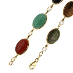 14K White Gold Diamond And Multi Color Scarab Bracelet 0.72ct -Its Hot Jewelry Shop 14k gold diamond and multi color scarab bracelet 072ct p 6254 clasp yellow