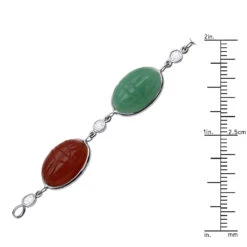 14K White Gold Diamond And Multi Color Scarab Bracelet 0.72ct -Its Hot Jewelry Shop 14k gold diamond and multi color scarab bracelet 072ct p 6254 ruler white