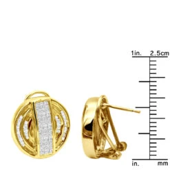 14K Yellow Gold Diamond Circle Earrings 1.27ct 11 14K Yellow Gold Diamond Circle Earrings 1.27ct -Its Hot Jewelry Shop 14k gold diamond circle earrings 127ct p 22297 ruler yellow