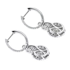 14K White Gold Diamond Circle Earrings 1.95ct 11 14K White Gold Diamond Circle Earrings 1.95ct -Its Hot Jewelry Shop 14k gold diamond circle earrings 195ct backwh
