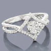 14K White Gold Diamond Cluster Ring 0.66ct -Its Hot Jewelry Shop 14k gold diamond cluster ring 066ct p 40467
