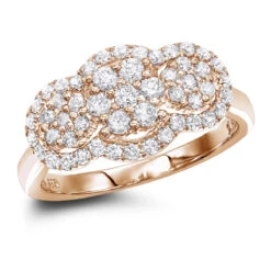 14K White Gold Diamond Cluster Ring 0.96ct -Its Hot Jewelry Shop 14k gold diamond cluster ring 096ct p 40592 ro