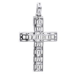 Luxurman 4 Carat Round & Baguette Diamond Cross Pendant For Men 14K Yellow Gold 13 Luxurman 4 Carat Round & Baguette Diamond Cross Pendant For Men 14K Yellow Gold -Its Hot Jewelry Shop 14k gold diamond cross pendant for men 4 carats round baguette diamonds 803240 back white