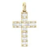 Luxurman 4 Carat Round & Baguette Diamond Cross Pendant For Men 14K Yellow Gold -Its Hot Jewelry Shop 14k gold diamond cross pendant for men 4 carats round baguette diamonds 803240 yellow