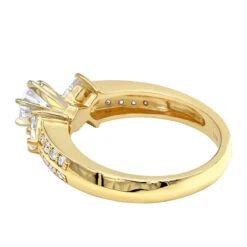 14K Yellow Gold Prong Set Diamond Designer Engagement Ring 1.06ct 14 14K Yellow Gold Prong Set Diamond Designer Engagement Ring 1.06ct -Its Hot Jewelry Shop 14k gold diamond designer engagement ring 106ct p 28845 backye