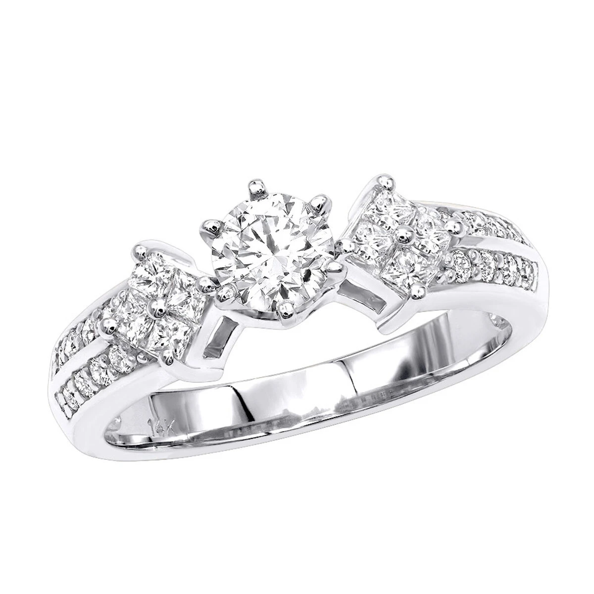 14K Yellow Gold Prong Set Diamond Designer Engagement Ring 1.06ct 4 14K Yellow Gold Prong Set Diamond Designer Engagement Ring 1.06ct - Image 2